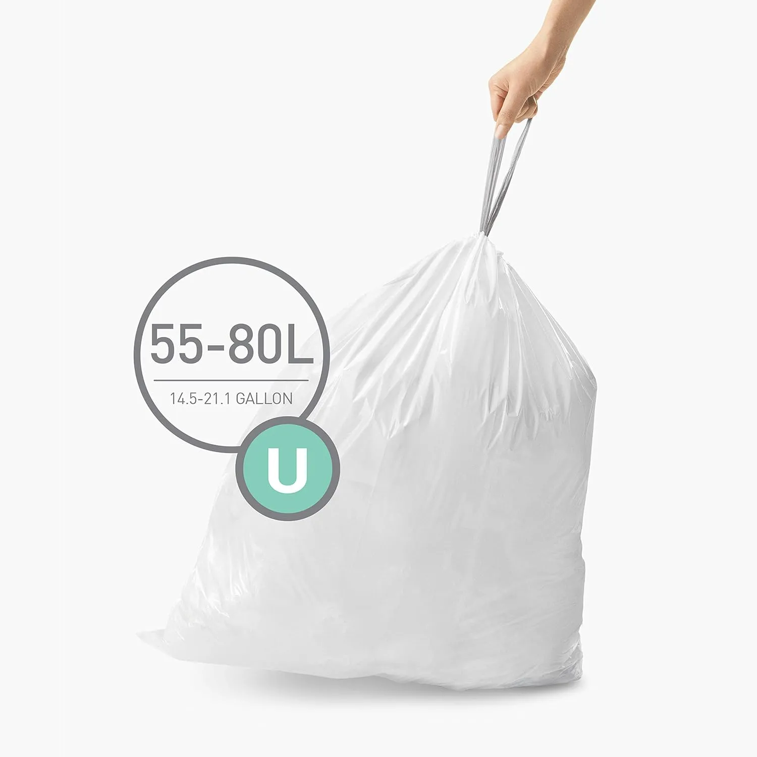 simplehuman 55 Liter Rectangular Step Trash Can with Custom Fit Liners