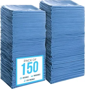 Simpli-Magic 79186 Shop Towels 14"x12", Pack of 150, Blue