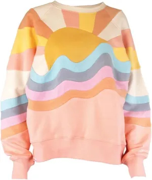 Simply Southern Sun Patch Women's Crew Neck Sweatshirt