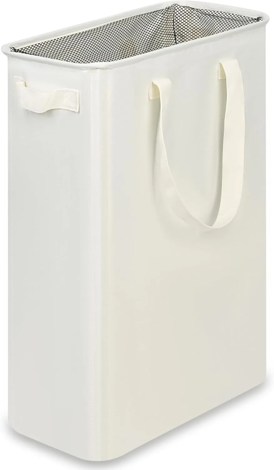 Slim Laundry Basket, Narrow Laundry Hamper with Handles, Collapsible Dirty Clothes Hamper, Tall Laundry Bin for Laundry Room, Dorm and Bedroom, 12.7 Gallons(48L) Beige