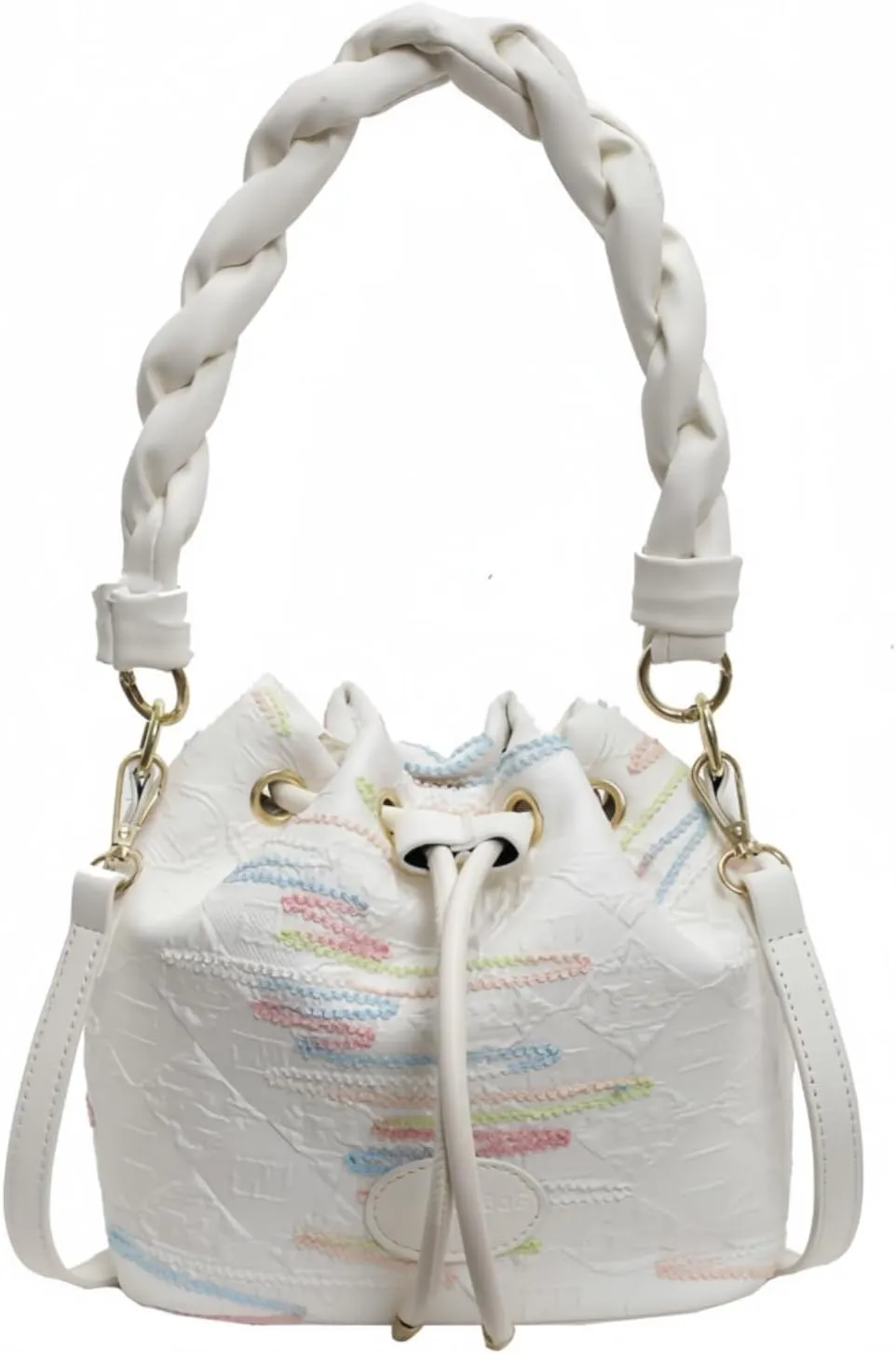 Small Bucket Bags for Women, Mini Crossbody Tote Bag with Detachable Shoulder Strap, Girls Top Handle Handbag