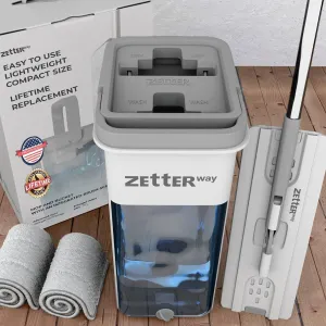 Small Hardwood Floor Mop and Bucket Set, Mops for Floor Cleaning, Microfiber Mop and Bucket System for Home, Flat Squeeze Mop Bucket, Apartment Essentials, Cleaning Supplies, Wall Mop