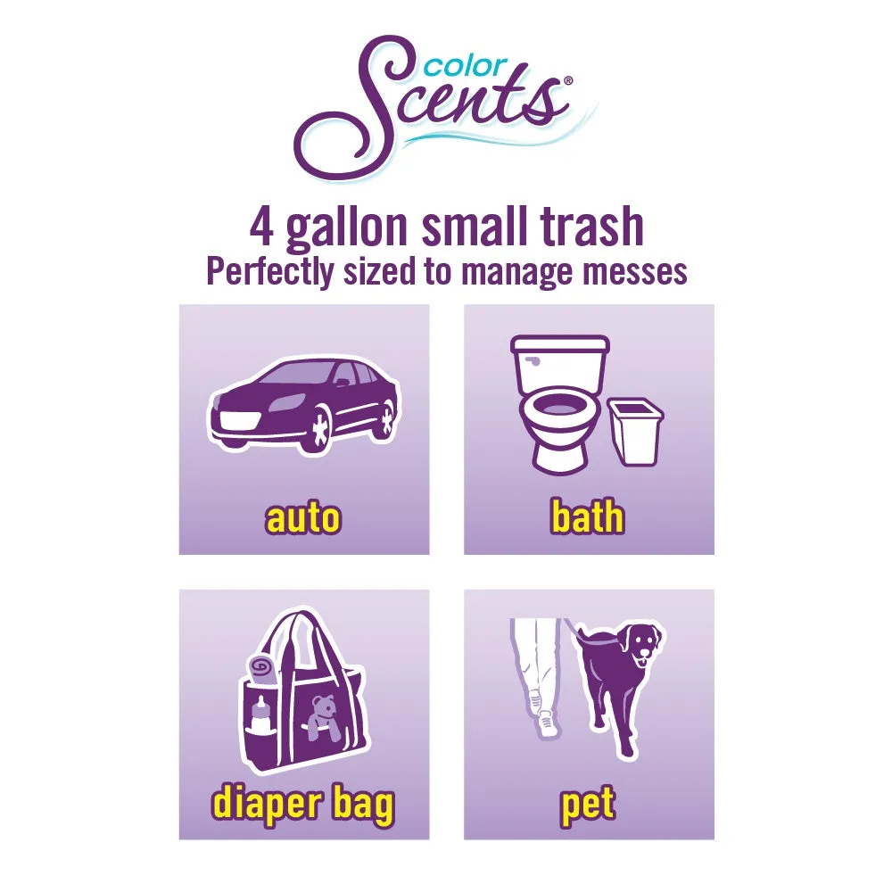 Small Trash Bags, 4 Gallon, 200 Bags (Drawstring, Linen Fresh Scent)