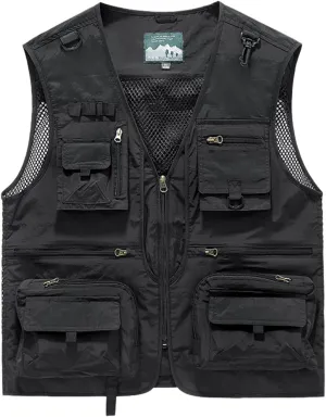 Sobrisah Outdoor Fishing Vest Safari Photography Work Outerwear Vests Family Matching Travel,12Years - Adult XXL