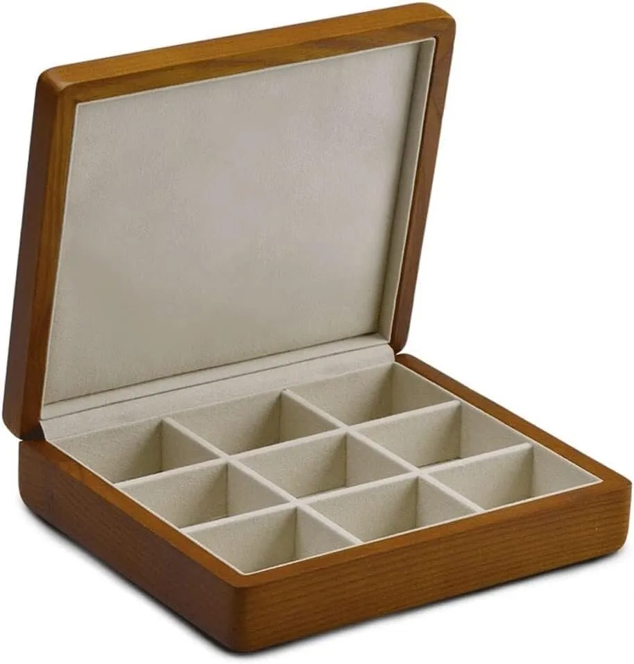 Solid Wooden Jewelry Display Box Ring Display Holder with Microfiber Jewelry Box Stand for Jewelry Packing Box