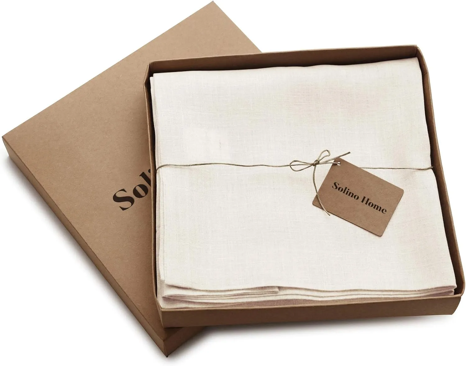 Solino Home Flax Linen Sheer Curtain 45 Inch - European 100% Pure Linen Sheer Ivory Window Treatment Panel 52 x 45 Inch - Light Filtering Rod Pocket Curtain for Living Room, Bedroom