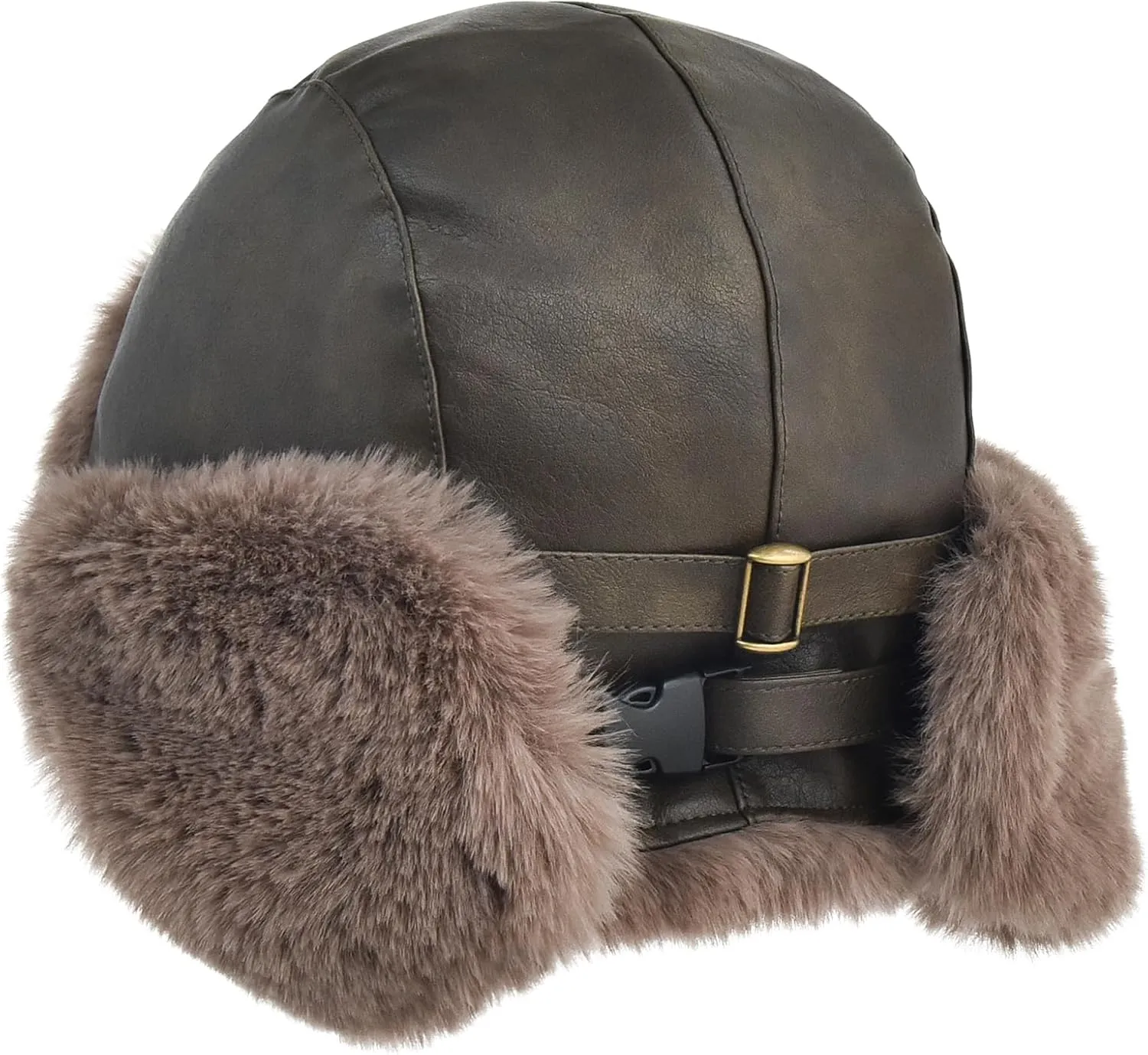 SOMALER Trapper Hat Men Women Winter Ushanka Hats Warm Faux Fur Aviator Trooper Hat