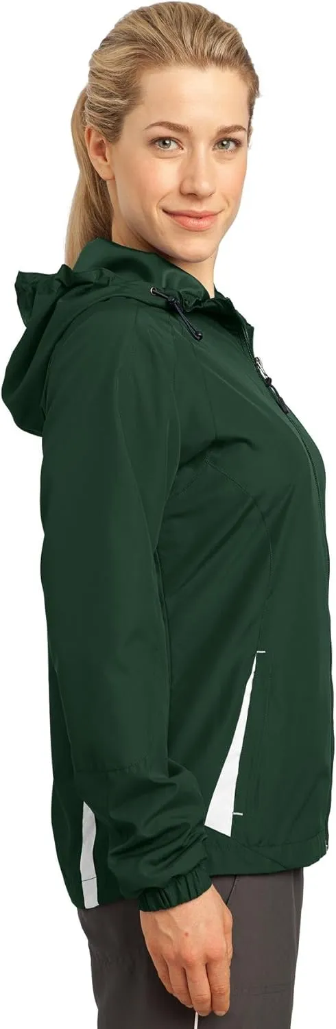 SPORT-TEK Women's Colorblock Hooded Raglan Jacket