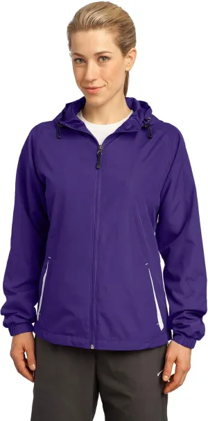 SPORT-TEK Women's Colorblock Hooded Raglan Jacket