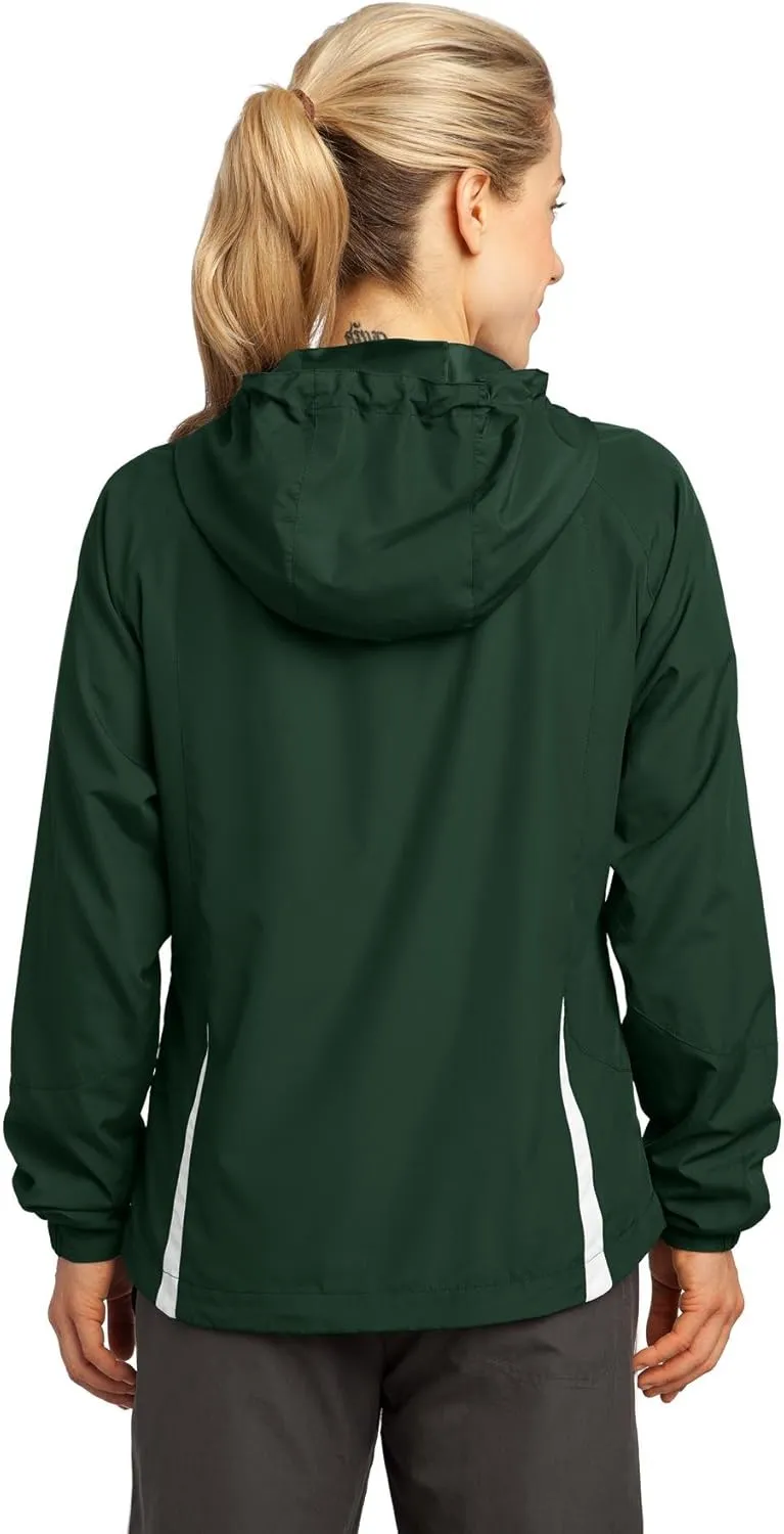 SPORT-TEK Women's Colorblock Hooded Raglan Jacket