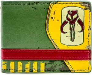 Star Wars - Mandalorian Green Faux Leather Bi-Fold Wallet 3 x 2in