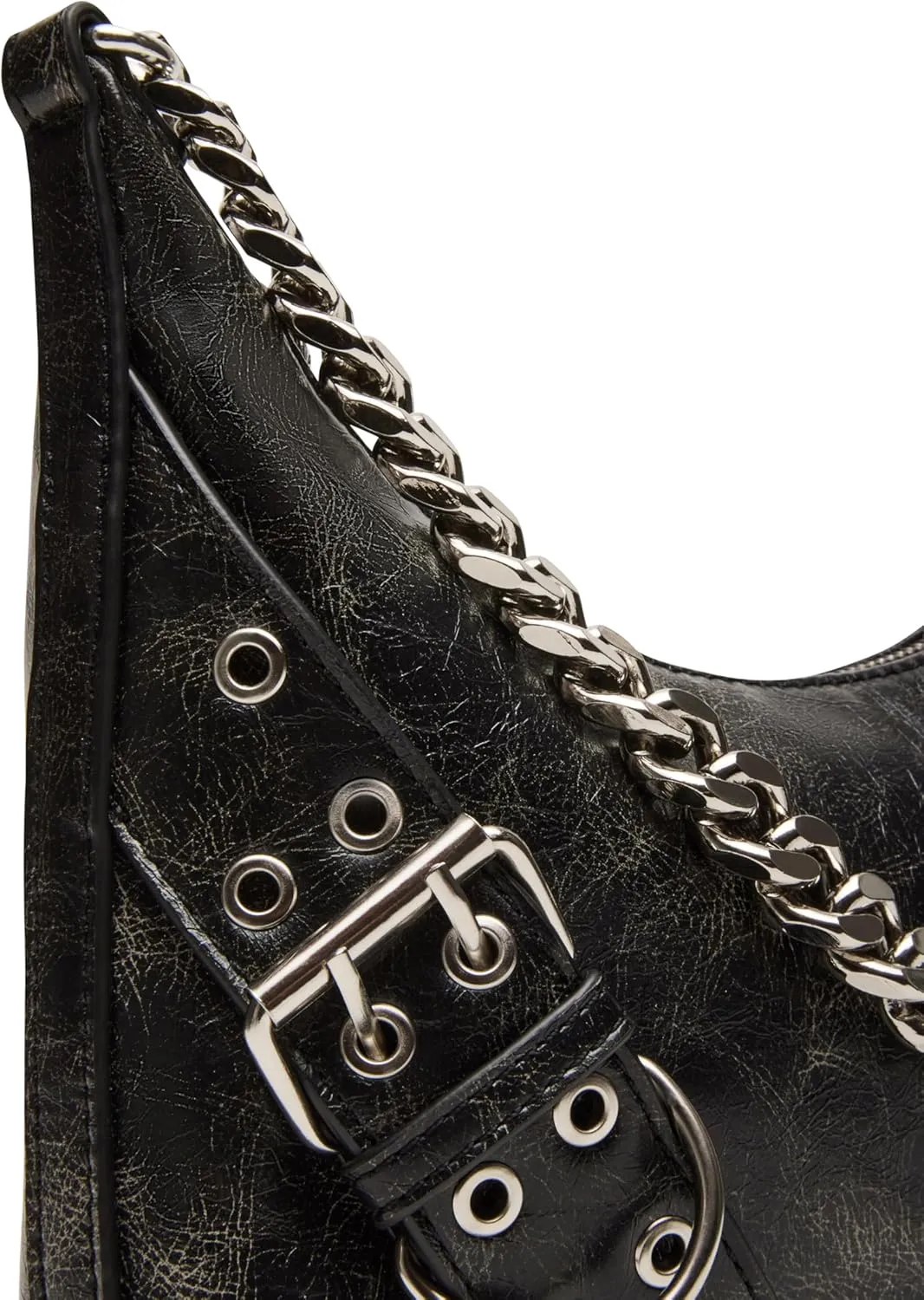 Steve Madden Graya-d Distressed Roller Buckle Shoulder Bag
