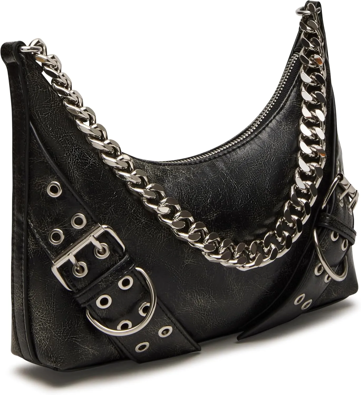Steve Madden Graya-d Distressed Roller Buckle Shoulder Bag