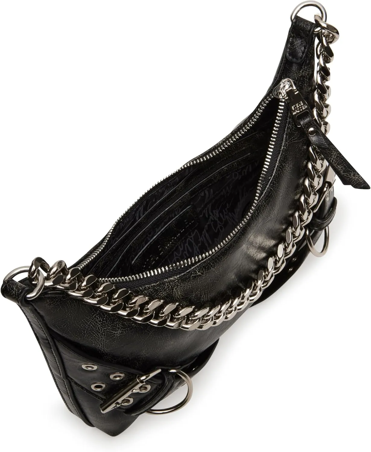 Steve Madden Graya-d Distressed Roller Buckle Shoulder Bag