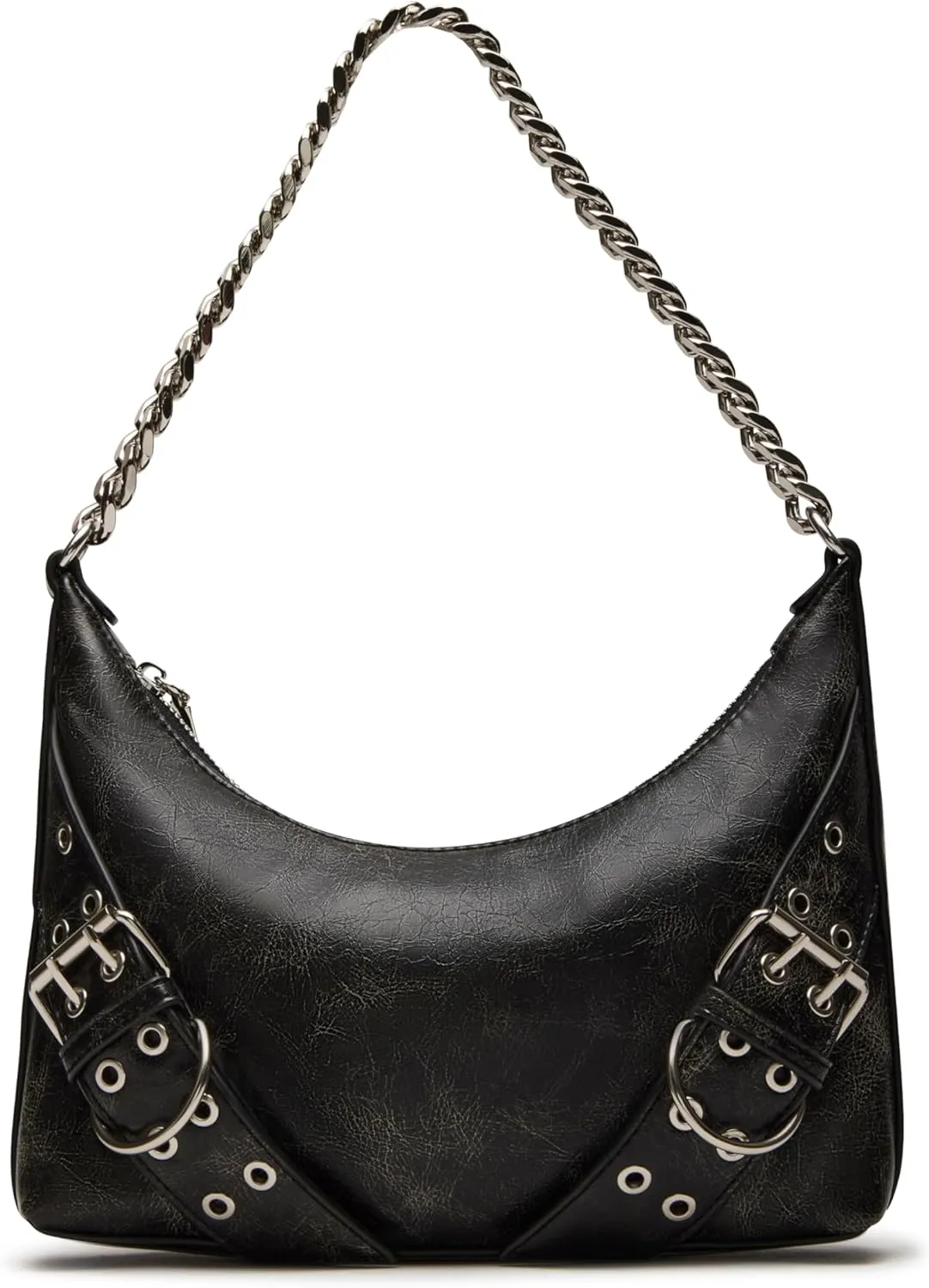 Steve Madden Graya-d Distressed Roller Buckle Shoulder Bag