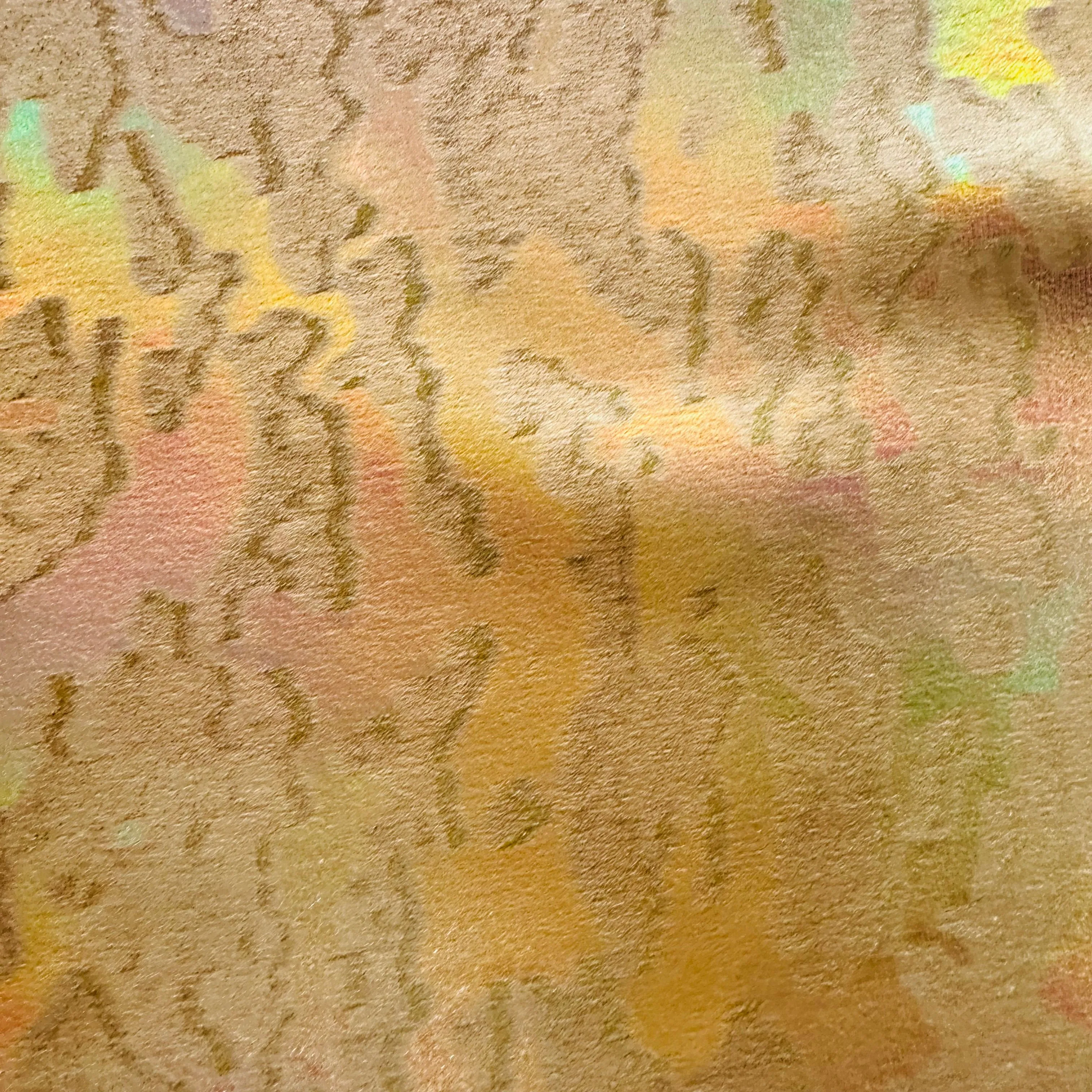 Stretchy Velvet Hologram Embossed Island  Print | Spandex palace