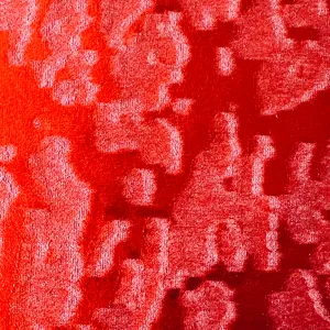 Stretchy Velvet Hologram Embossed Island  Print | Spandex palace