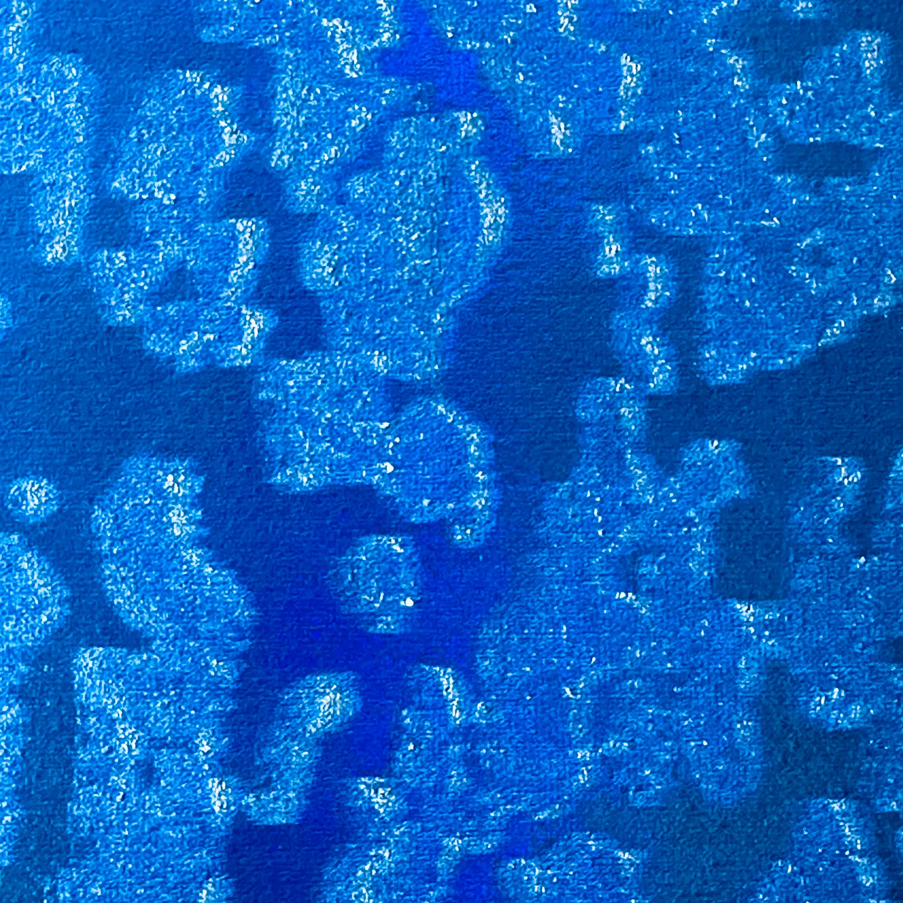 Stretchy Velvet Hologram Embossed Island  Print | Spandex palace