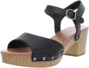 Style & Co. Womens Andreas Faux Leather Platform Heel Sandals