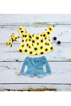 Sunflowers 3pc Short Set
