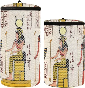 susiyo 2 Pcs Shoes Washing Bags Egyptian National Drawing Gods Hieroglyphs Mesh Shoe Laundry Bag - 1 Small and 1 Medium