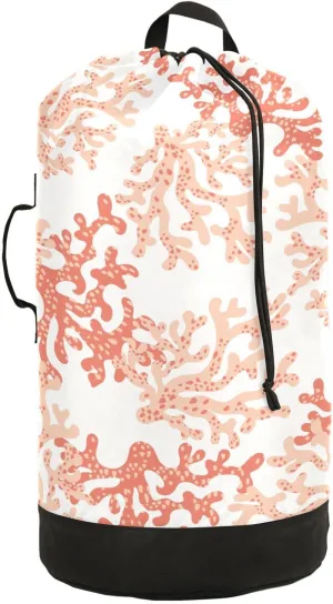 susiyo Beautiful Underwater Coral Reef Laundry Bag with Shoulder Straps Large Drawstring Laundry Bag for Dorm Apartment