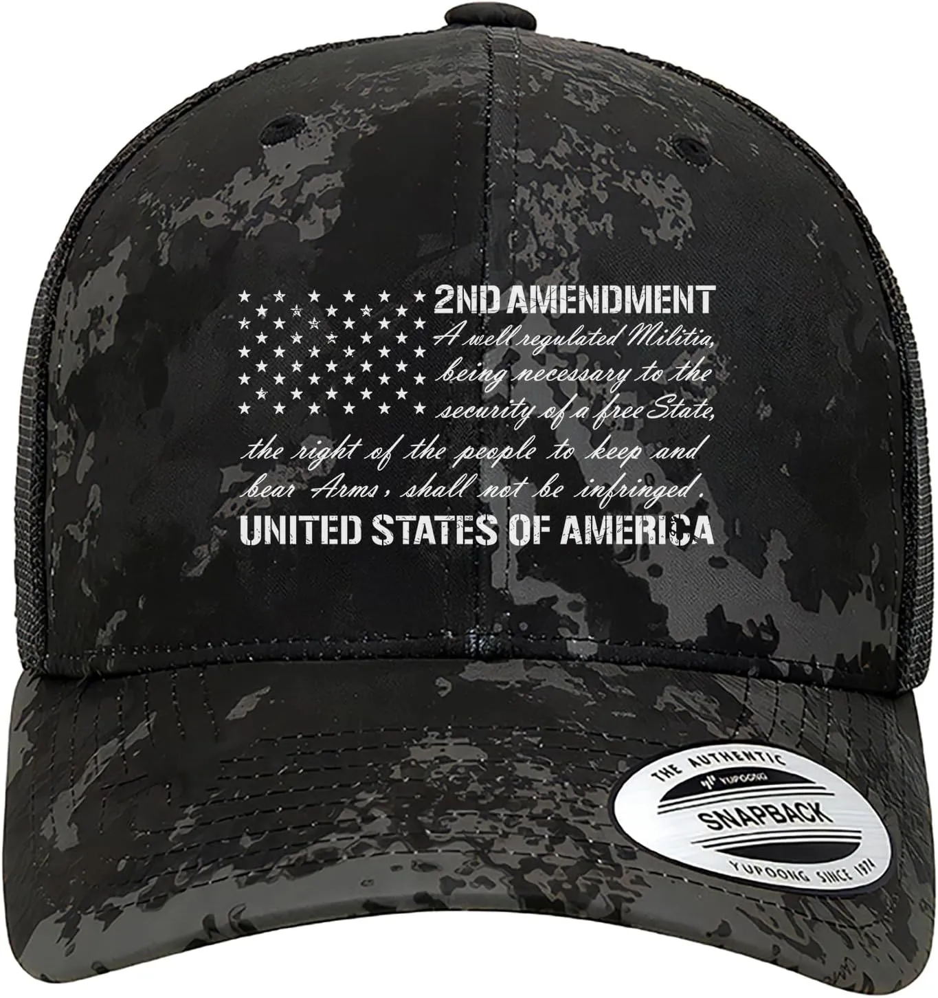 Tactical Pro Supply USA Camo American Flag Snapback Hat for Men and Women | Embossed Logo Patriotic Mens Trucker Hats