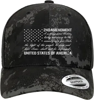 Tactical Pro Supply USA Camo American Flag Snapback Hat for Men and Women | Embossed Logo Patriotic Mens Trucker Hats
