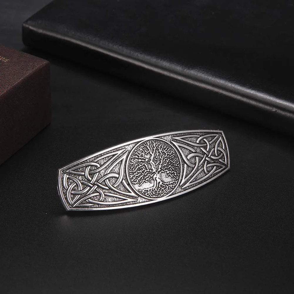 TEAMER Fashion Vintage Celtic Knot Hair Clip Metal Barrettes Hair Accessories Pattern Engraved Headwear Styling for Women