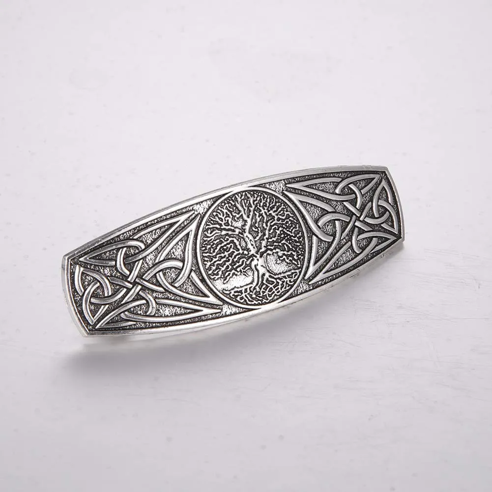 TEAMER Fashion Vintage Celtic Knot Hair Clip Metal Barrettes Hair Accessories Pattern Engraved Headwear Styling for Women