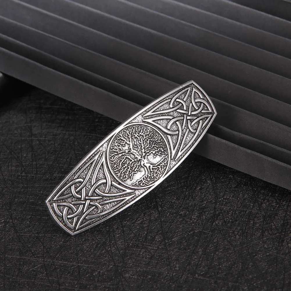 TEAMER Fashion Vintage Celtic Knot Hair Clip Metal Barrettes Hair Accessories Pattern Engraved Headwear Styling for Women