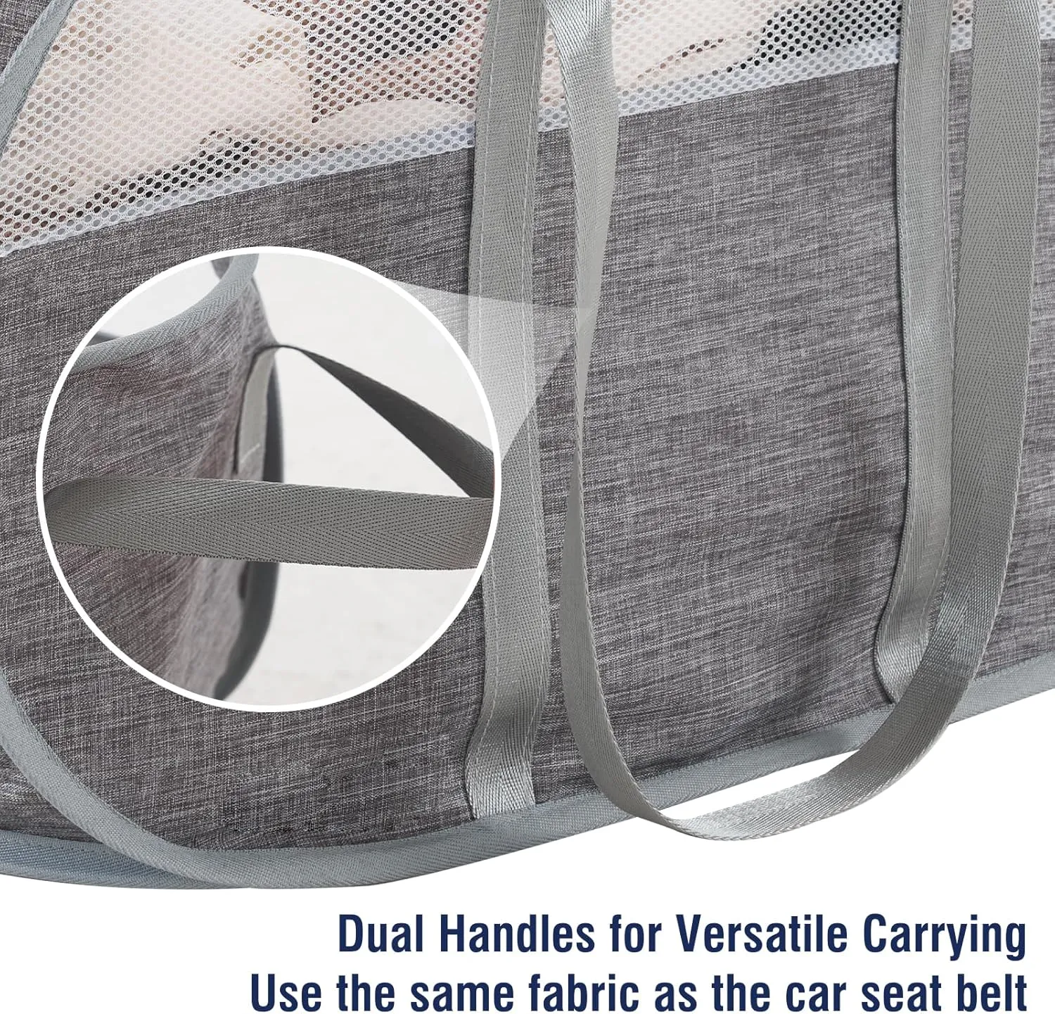 TECHMILLY Collapsible Laundry Basket, Foldable Tear Proof Mesh Pop Up Hamper with Reinforced Carry Handles for Laundry, Bathroom, Dorm or Travel (Pink, 2 Pack)