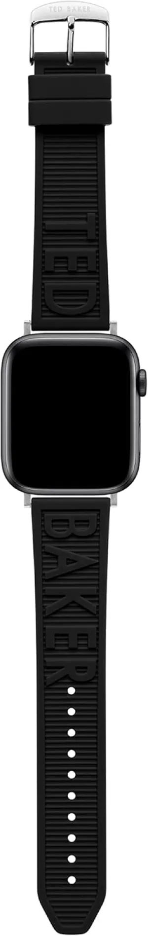 Ted Baker Black Silicone Strap Embossed Logo for Apple Watch® (Model: BKS42S226B0)