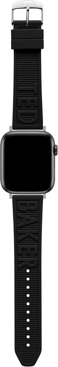 Ted Baker Black Silicone Strap Embossed Logo for Apple Watch® (Model: BKS42S226B0)