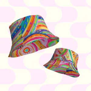 The Rainbow Connection/Summer Sorbet Reversible Bucket Hat