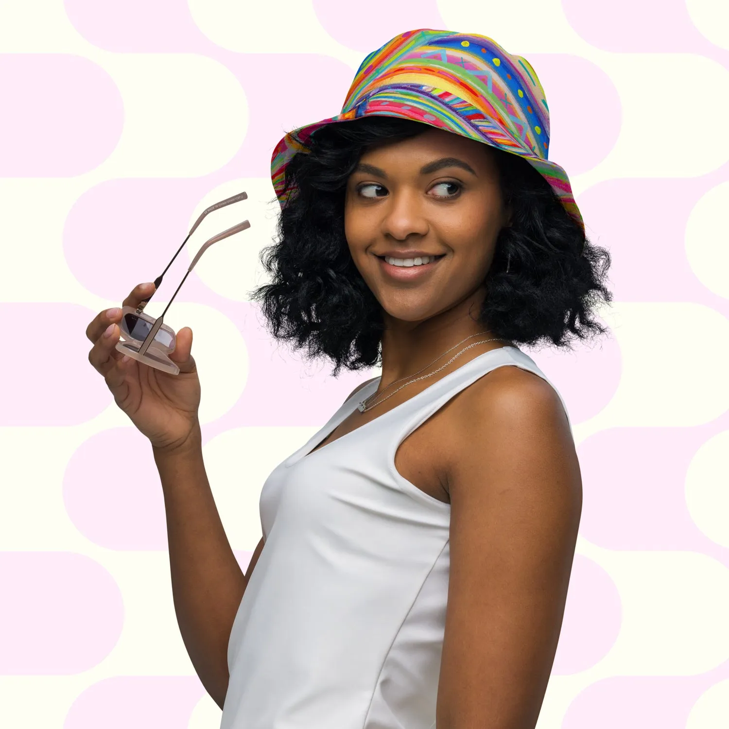 The Rainbow Connection/Summer Sorbet Reversible Bucket Hat