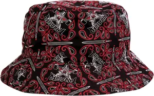 Thrasher Bandana Bucket HAT S/M-Black/RED