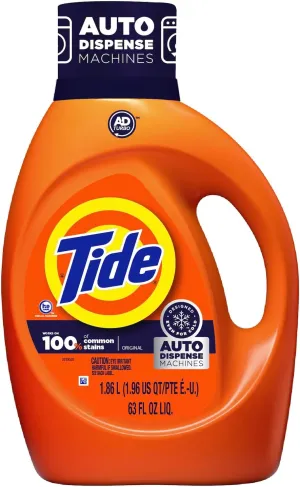 Tide Auto Dispense Liquid Laundry Detergent, for Auto Dispense Washing Machines, Designed Even for Cold Water, HE Compatible, 84 Fl Oz