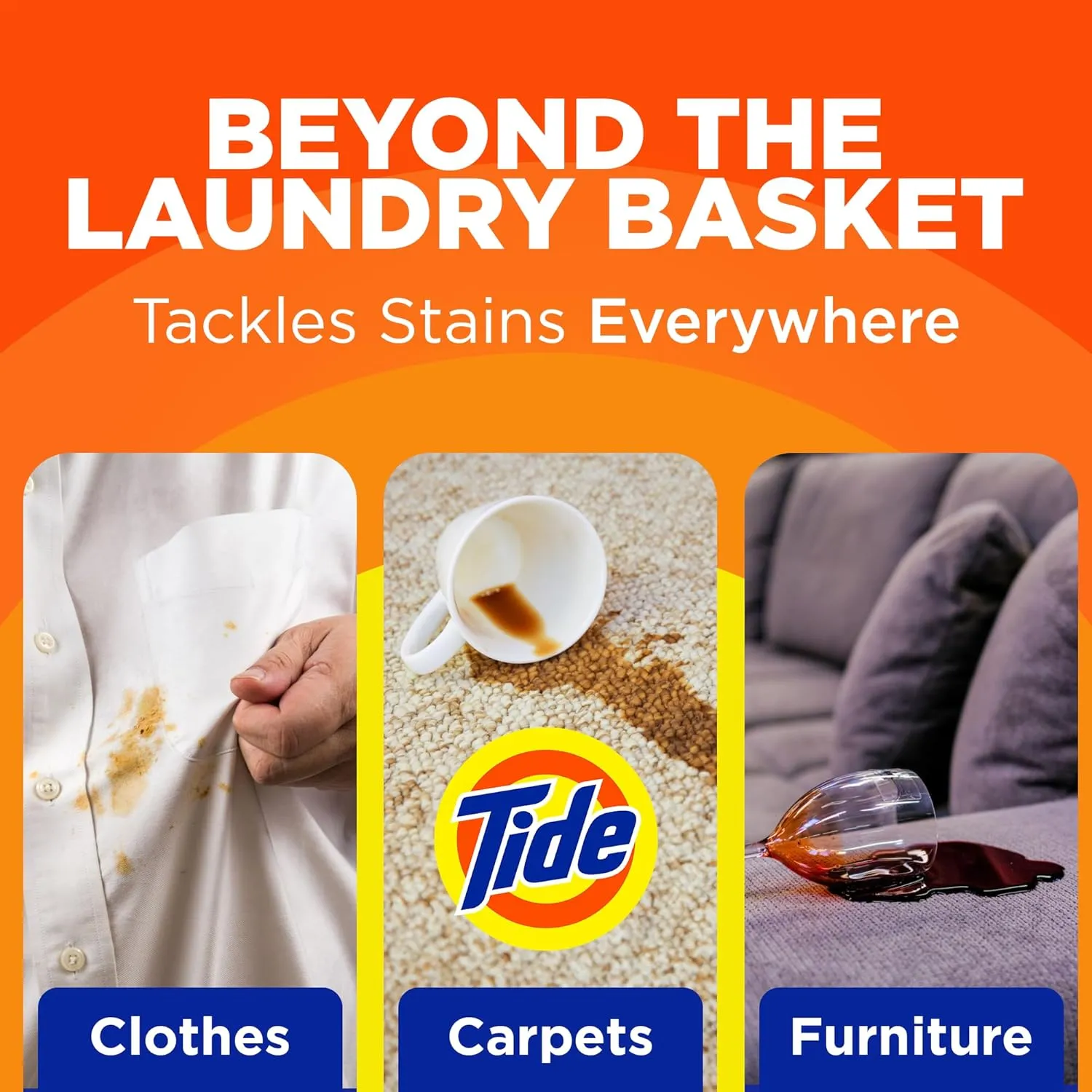 Tide Laundry Stain Remover with Oxi, Rescue Clothes, Upholstery, Carpet and more from Tough Stains, Stain Treater, 22 Fl Oz (Pack of 4)