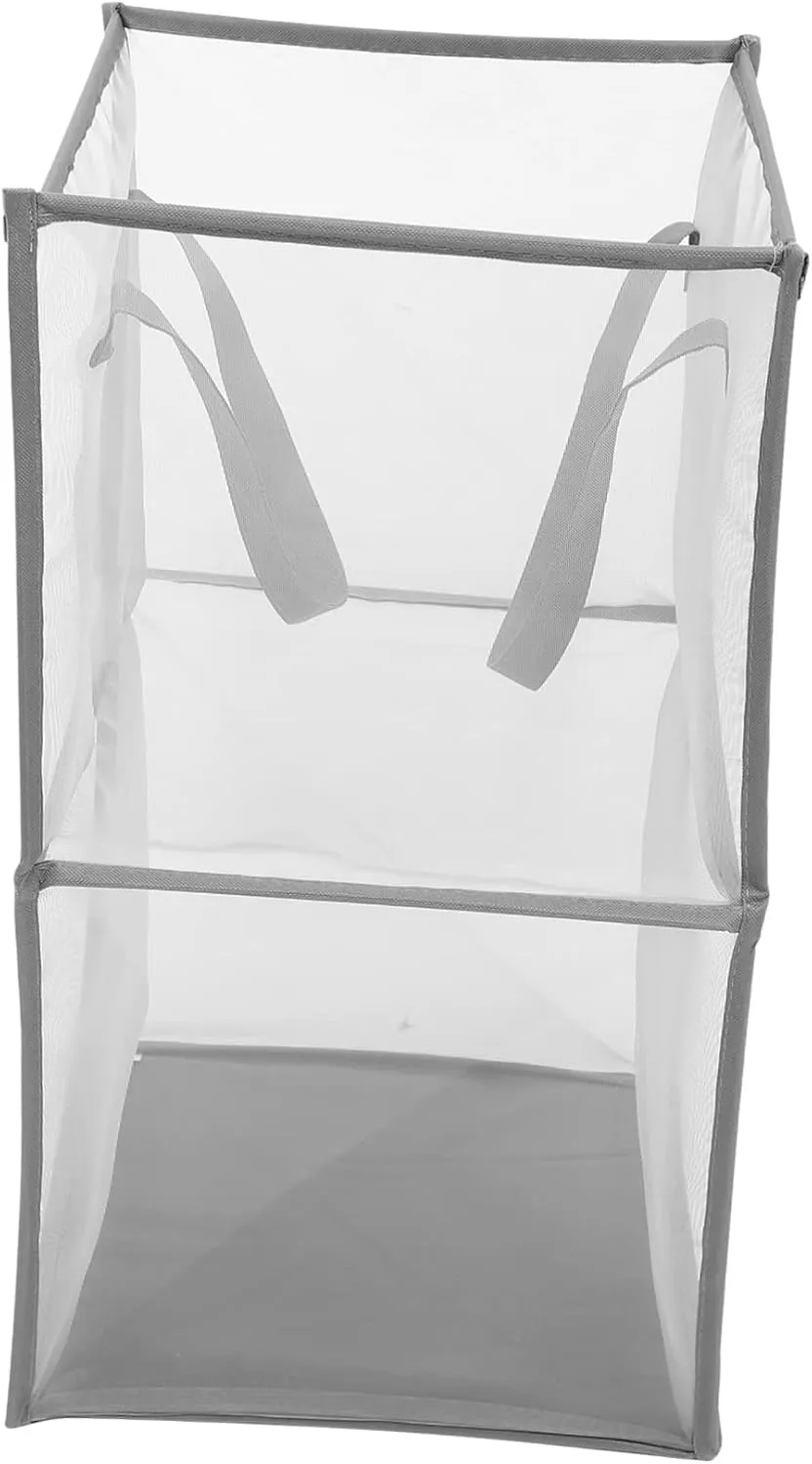 TIDTALEO Folding Laundry Basket Laundry Mesh Bag Laundry Hamper with Wheels Laundry Basket with Wheels Laundry Bags with Handles Laundry Basket Mesh Laundry Bag Net Pp Baby Detachable