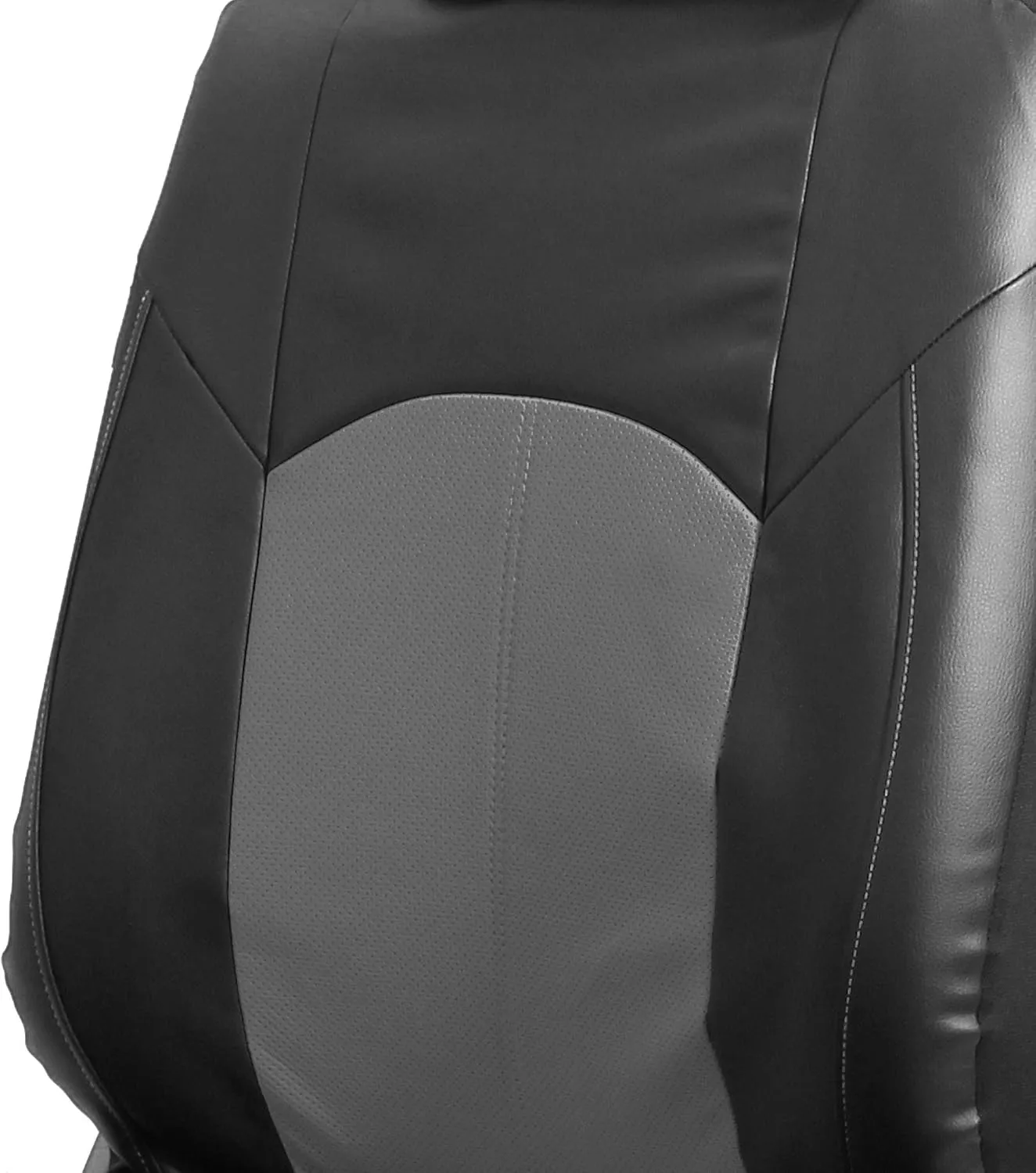 TLH Automotive Car Seat Covers PU Leather Rome Seat Covers Full Set Gray Seat Covers Airbag Compatible Split Rear Car Seat Cover Universal Fit Interior Accessories for Cars, Auto, Trucks, SUV