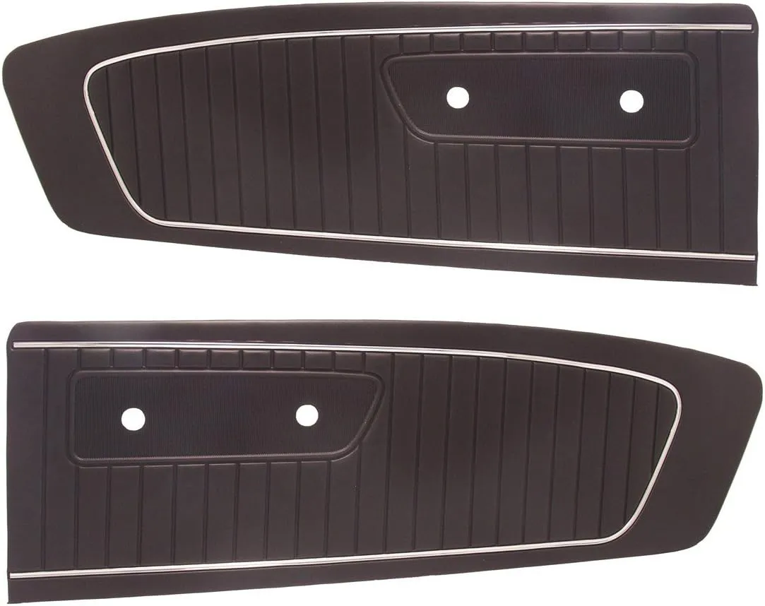 TMI 10-70805-958 Mustang Black Sierra Grain Vinyl Standard Door Panel (Convertible, 2 2 Fastback, Coupe)