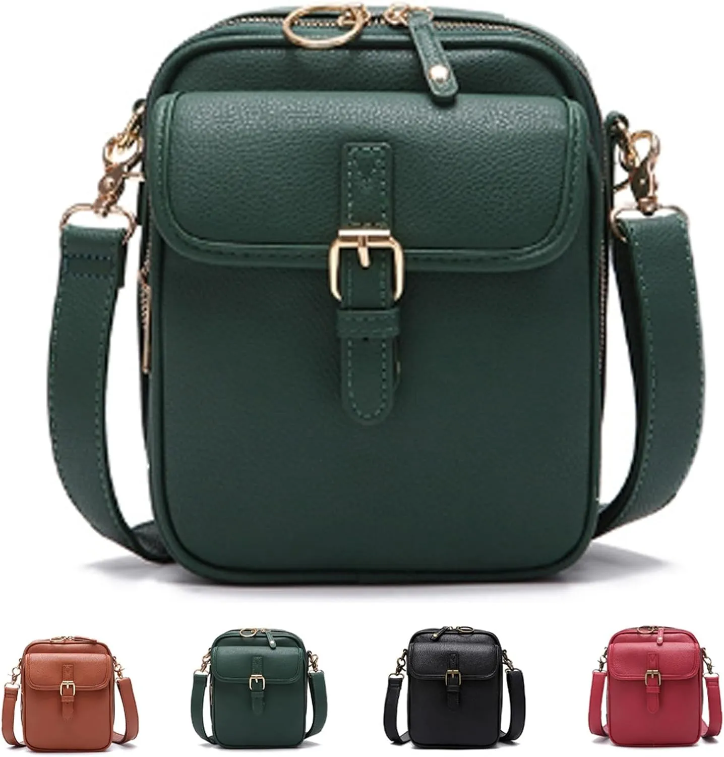 Tojoyride Crossbody Bag, Urvashi Crossbody Bag, Vintage Anti Theft Shoulder Purse, with 10 Card Slots