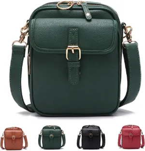 Tojoyride Crossbody Bag, Urvashi Crossbody Bag, Vintage Anti Theft Shoulder Purse, with 10 Card Slots