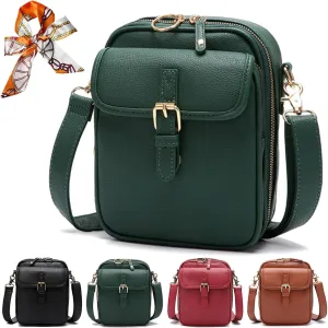 Tojoyride Crossbody Bag, Urvashi Crossbody Bag with 10 Card Slots, Vintage Anti Theft Crossbody Purse with Built in Wallet
