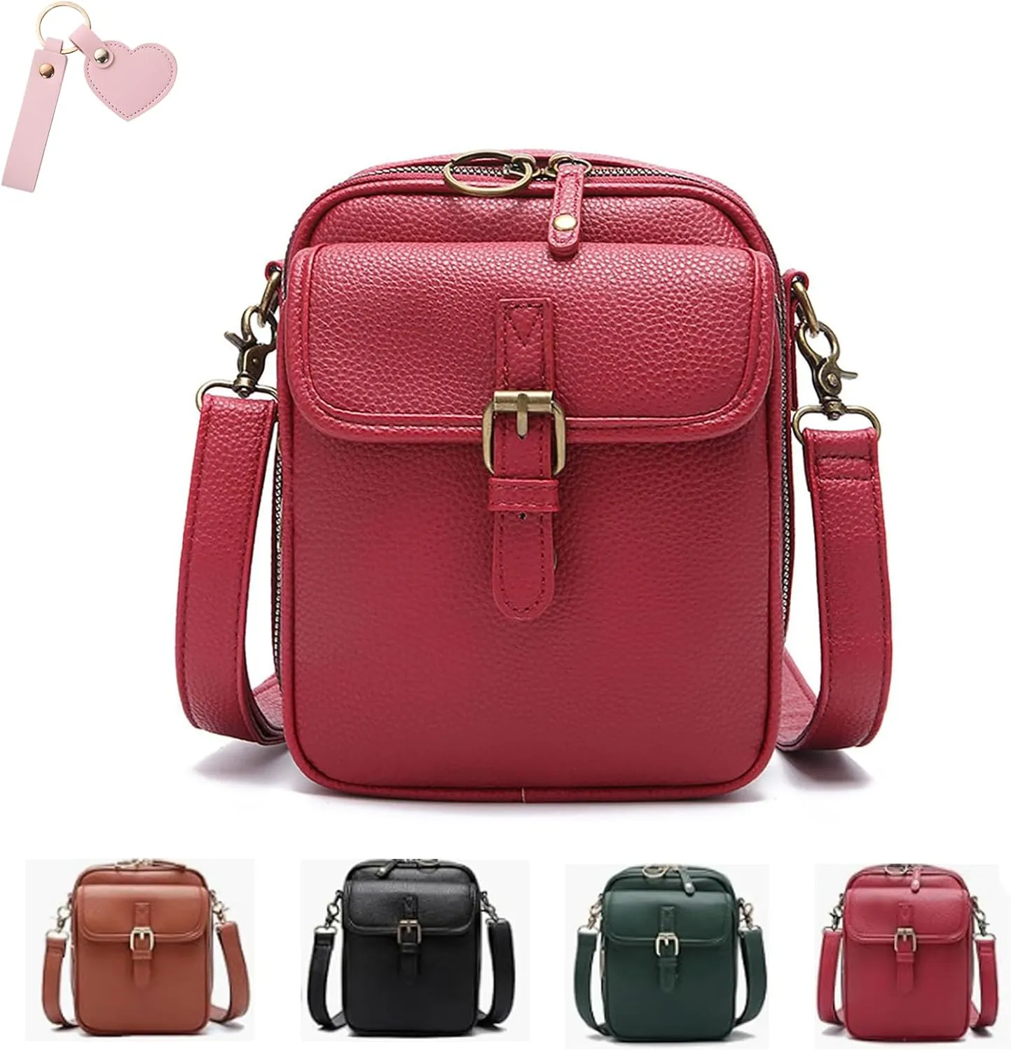 Tojoyride Crossbody Bag, Urvashi Crossbody Bag with 10 Rfid Shielding Compartments, Vintage Anti Theft Purse