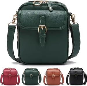 Tojoyride Crossbody Bag, Urvashi Crossbody Leather Bag, Upgraded Vintage Anti Theft Purse for Women
