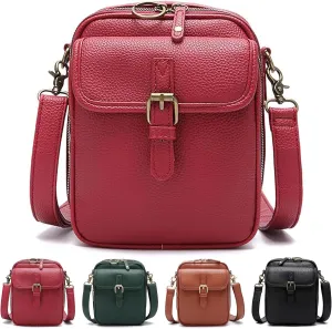 Tojoyride Crossbody Bag, Urvashi Crossbody Leather Bag, Upgraded Vintage Anti Theft Purse for Women