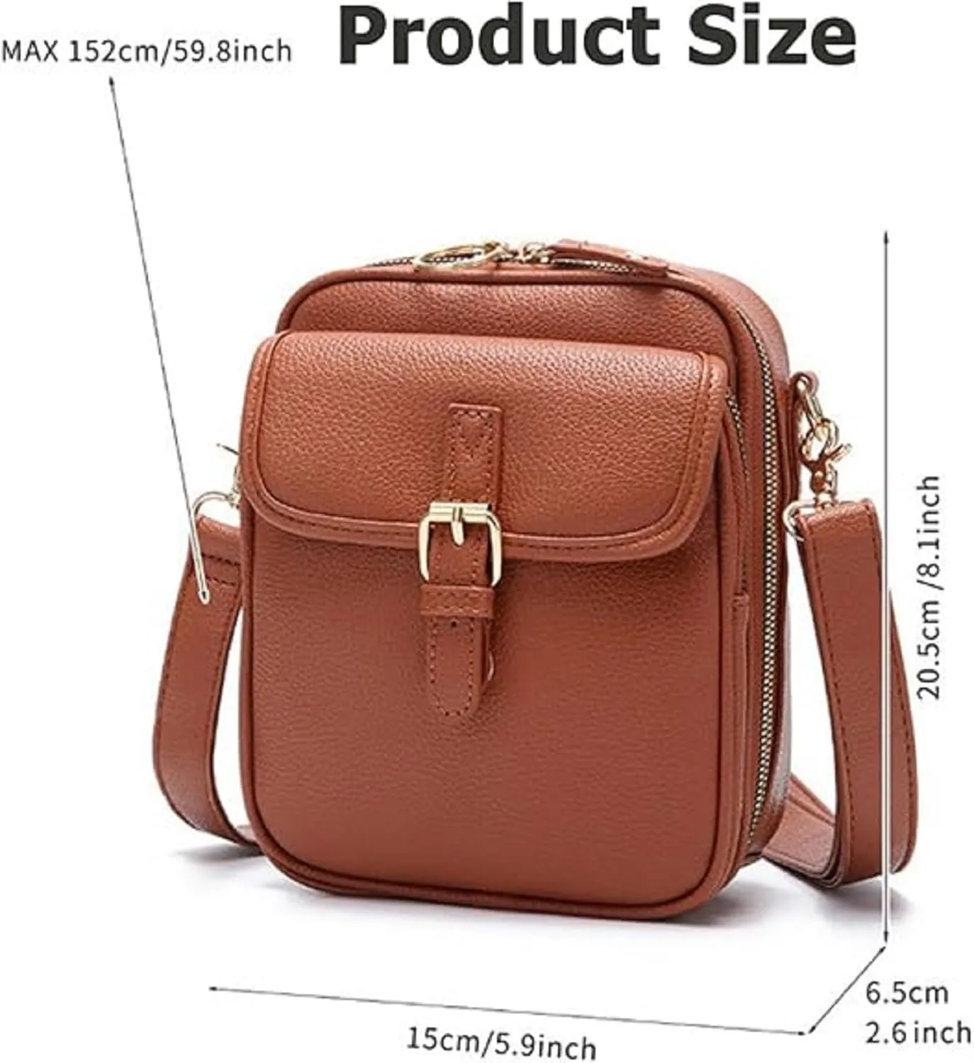 Tojoyride Crossbody Bag, Vintage Anti-Theft Crossbody Purse with Built in Wallet, Lightweight & fashions