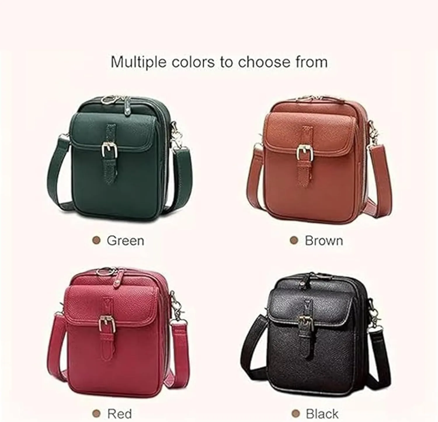 Tojoyride Crossbody Bag, Vintage Anti Theft Purse, Small Crossbody Bags for Women Adjustable Strap, 10 Card Slots